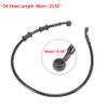 Motoforti 60cm 23.62" 28 Degree Motorcycle Braided Brake Clutch Oil Hoses Line Pipe Clutch Throttle Gas Line Fuel Pipe Black for Motocross ATV Dirt Bike view 3