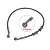 Motoforti 60cm 23.62" 28 Degree Motorcycle Braided Brake Clutch Oil Hoses Line Pipe Clutch Throttle Gas Line Fuel Pipe Black for Motocross ATV Dirt Bike view 4