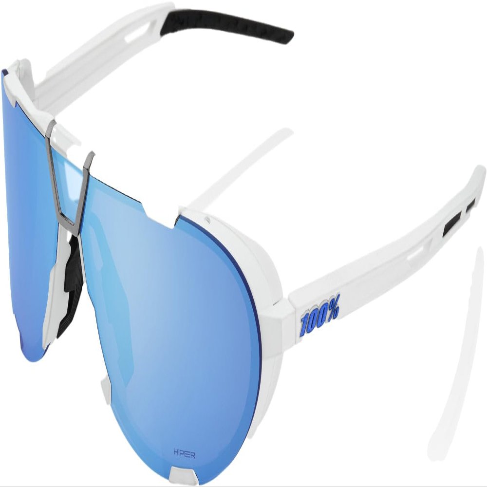100% WESTCRAFT - Soft Tact White - HiPER Blue Multilayer Mirror Lens