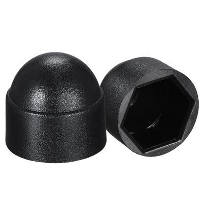 uxcell Plastic Dome Nut Protection Cap Covers, M8x13mm Nut Cover Black 100pcs