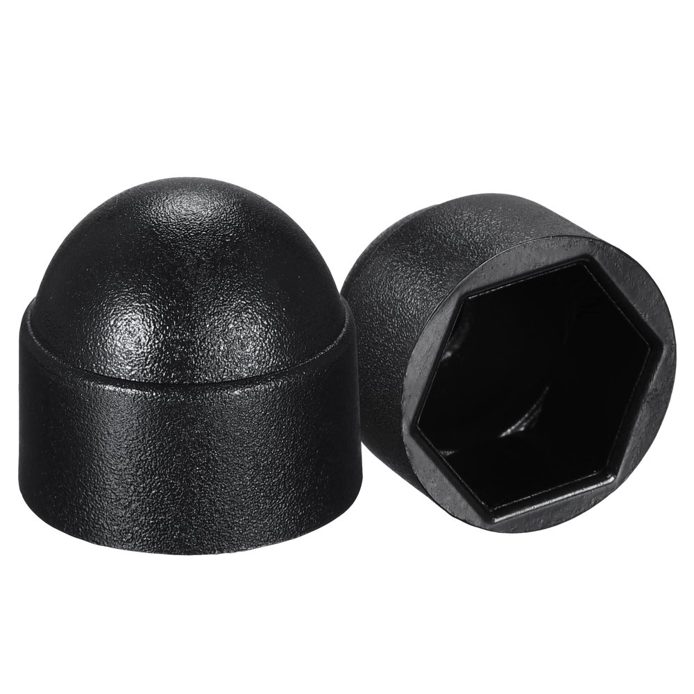 uxcell Plastic Dome Nut Protection Cap Covers, M8x13mm Nut Cover Black 100pcs