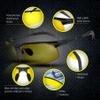 BLUPOND Night Vision Glasses for Driving For Men Women - Yellow Tint Anti Glare Glasses for Nighttime - Knight Visor view 3