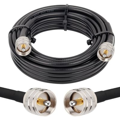MOOKEERF RG8x Coaxial Cable 25ft,CB Coax Cable 50 Ohm,UHF PL259 Male to Male Low Loss CB Antenna Extension for HAM Radio,VHF Radio,SWR Meter,Dummy Load,Antenna Analyzer