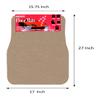 Universal Fit Front/Rear 4-Piece Full Set Crystal Bling Rhinestone Studded Design Carpet Car SUV Truck Floor Mats (Disco Girl-Beige) view 4
