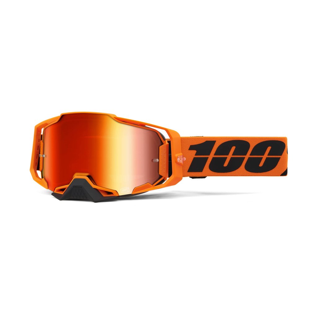 100% ARMEGA Premium Protective Sport Goggles with Ultra HD Lens & Nose Guard (CW2 - Mirror Red Lens)