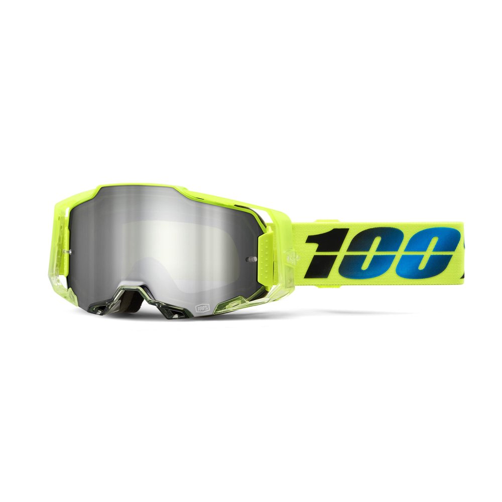 100% ARMEGA Premium Protective Sport Goggles with Ultra HD Lens & Nose Guard (Koropi - Mirror Silver Flash Lens)