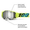 100% ARMEGA Premium Protective Sport Goggles with Ultra HD Lens & Nose Guard (Koropi - Mirror Silver Flash Lens) view 2
