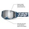 100% ARMEGA Premium Protective Sport Goggles with Ultra HD Lens & Nose Guard (Albar - Mirror Silver Flash Lens) view 2