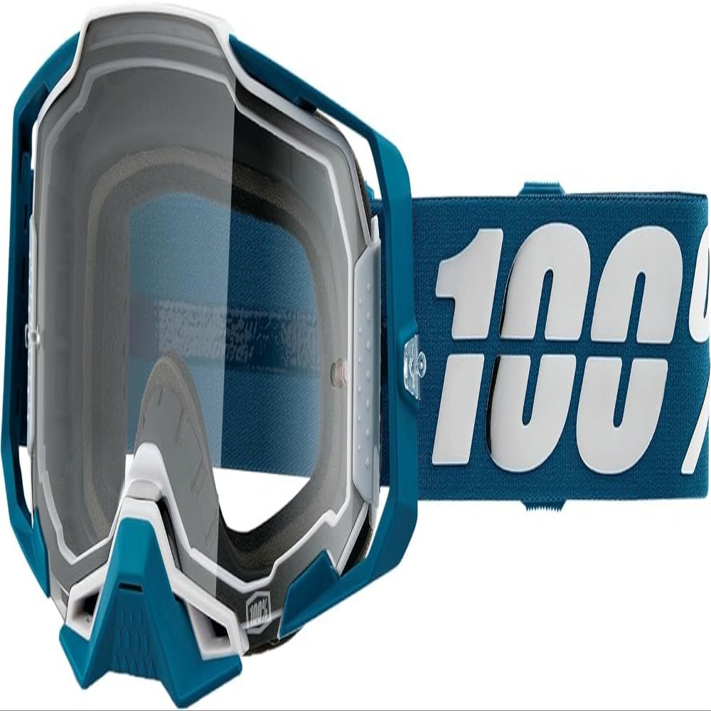 100% ARMEGA Premium Protective Sport Goggles with Ultra HD Lens & Nose Guard (Albar - Clear Lens)