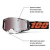 100% ARMEGA Premium Protective Sport Goggles with Ultra HD Lens & Nose Guard (Blacktail - HiPER Mirror Silver Lens) view 2