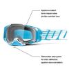 100% ARMEGA Premium Protective Sport Goggles with Ultra HD Lens & Nose Guard (Oversized Sky - Clear Lens) view 2