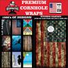 Cornhole Board Vinyl Wrap Decals (Set of 2) Patriotic Bean Bag Toss Wrap Stickers (Brick) view 4