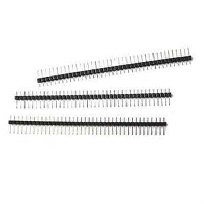 100pcs 40 Pin 1x40 Single Row Male 2.54 Pin Header Connector STRI Black ST