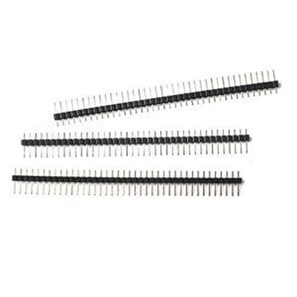 100pcs 40 Pin 1x40 Single Row Male 2.54 Pin Header Connector STRI Black ST