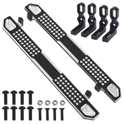 Vgoohobby Aluminum Side Pedal Step Foot-Plate Pedal Running Board Compatible with Traxxas TRX4 Defender Bronco 1/10 RC Crawler Car Hop-ups Parts