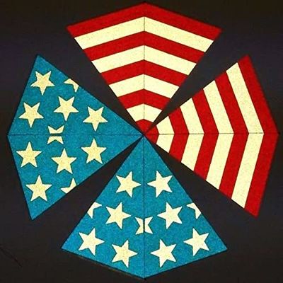 Kramer 8 Piece Fully Reflective Fire Helmet American Flag Decal Triangles 2 2 in.