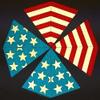 Kramer 8 Piece Fully Reflective Fire Helmet American Flag Decal Triangles 2 2 in. view 1