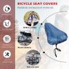 Shappy 2 Pcs Bike Seat Rain Cover Waterproof Bicycle Seat Cushion Protector Sun Dust Snow Protection Durable Outdoor Protection Unisex Cushion Saddle Navy Rain Accessories for Mountain Bicycle E Bike view 4