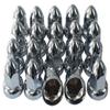 KASONG 33mm Chrome ABS Plastic Lug Nut Covers Caps with Flange Push on Bullet for Semi Truck (20) view 1