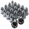 KASONG 33mm Chrome ABS Plastic Lug Nut Covers Caps with Flange Push on Bullet for Semi Truck (20) view 2
