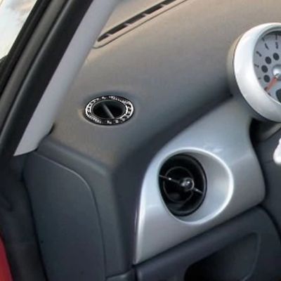 Carbon Fiber Car Interior Accessories Central Control Dashboard Defogging Tuyere Air Vent Ring Cover Trim For Mini Cooper Hatch One R50 R53 2002-2004