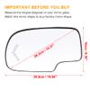 X AUTOHAUX Left Driver Side Mirror Glass Replacement Power Power Heated Signal for Chevy Silverado Suburban for GMC Sierra Yukon Tow Mirror 03-07 view 3