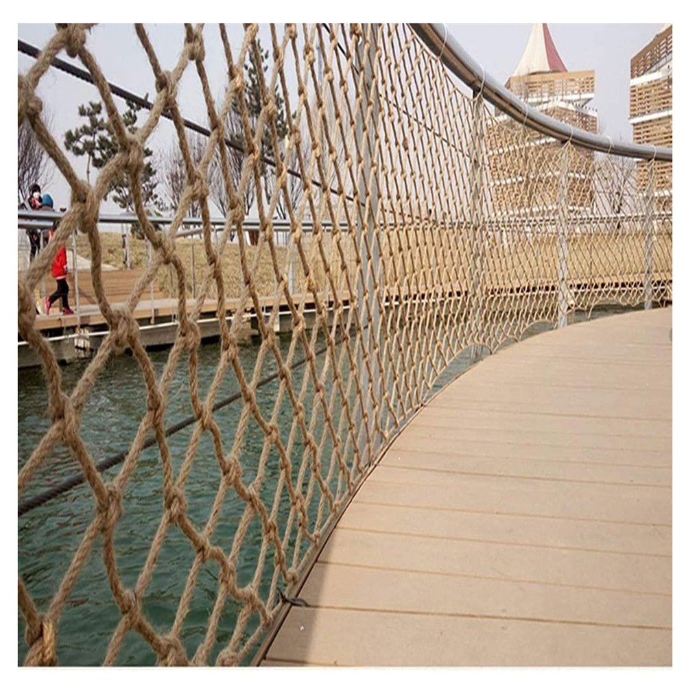 Rope Netting Playground Fence Net Safety Nets Cargo Rope Ladder Truck Trailer Heavy Duty Netting Balcony Banister Stair Protection Fence Decor Mesh (Size : 1 * 5m(3 * 16ft))