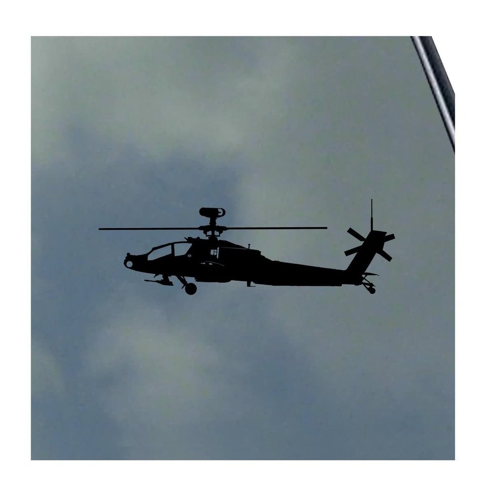 AH-64D/E Apache Longbow Pilot Side vinyl Sticker Decal Crew Marine Corps Attack Helicopter