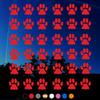Cat Paw Print AMIART Vinyl Sticker - 36 Count - Size of Actual Feline Footprint - Indoor/Outdoor Vinyl Decals - Cute Paw Prints for The Cat Lovers! (RED) view 1