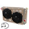 RadySpeed 4 Row Aluminum Radiator Shroud Fan Relay For 84-90 Chevy Corvette /S10 2.5-5.7L view 2