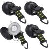 CONBOLA Suction Cups Hooks Heavy Duty Outdoor Car Camping Essentials 4 Pieces Upgraded Tie Down Suction Cup,Camper Accessories Strong Power for RV Boat Window Glass Camping Trap.(4 pcs,Green) view 1