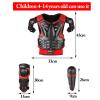 Youth Dirt Bike Gear, JUSTDOLIFE 5 PCS Motorcycle Armor Protection Jacket, Kids Motorcycle Armor with Knee Pads Elbow Pads Chest Protector Racing for Outdoor Sports (Red) view 2