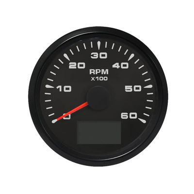 ELING 85mm 6000RPM Tachometer Waterproof with 8 Colors Backlights 9-32V Hour Meter