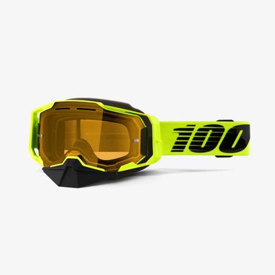 100% ARMEGA SNOWMOBILE Goggle Nuclear Citrus - Yellow Lens
