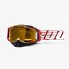100% ARMEGA SNOWMOBILE Goggle Oversized Deep Red - Yellow Lens view 1