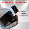 WOW Youth Kids Motocross BMX MX ATV Dirt Bike Helmet Dragon Blue + Goggles + MG Youth Blue Glove Bundle view 2