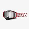 100% ARMEGA SNOWMOBILE Goggle Oversized Deep Red - Mirror Silver Flash Lens view 1