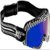 100% BARSTOW Premium Protective Sport Goggles (Death Spray - Mirror Blue Lens) view 2