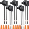 DKARDU 5 pcs Waterproof Push-Button Switch 12V ON/Off SPST Switch On-Off Light Wired Switch with Wiring Caps for Motorcycle/Auto Car Bathroom Fan (Black) view 1