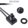 DKARDU 5 pcs Waterproof Push-Button Switch 12V ON/Off SPST Switch On-Off Light Wired Switch with Wiring Caps for Motorcycle/Auto Car Bathroom Fan (Black) view 2