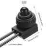 DKARDU 5 pcs Waterproof Push-Button Switch 12V ON/Off SPST Switch On-Off Light Wired Switch with Wiring Caps for Motorcycle/Auto Car Bathroom Fan (Black) view 3