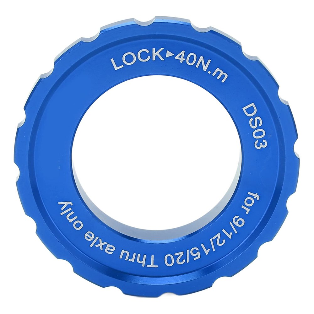 Centerlock Lockring, Centerlock Lockring Wheelset Hub Shaft Disc Rotor Lock Ring for (Blue)
