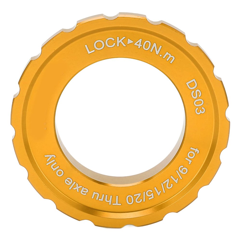 Centerlock Lockring, Centerlock Lockring Wheelset Hub Shaft Disc Rotor Lock Ring for (Gold)