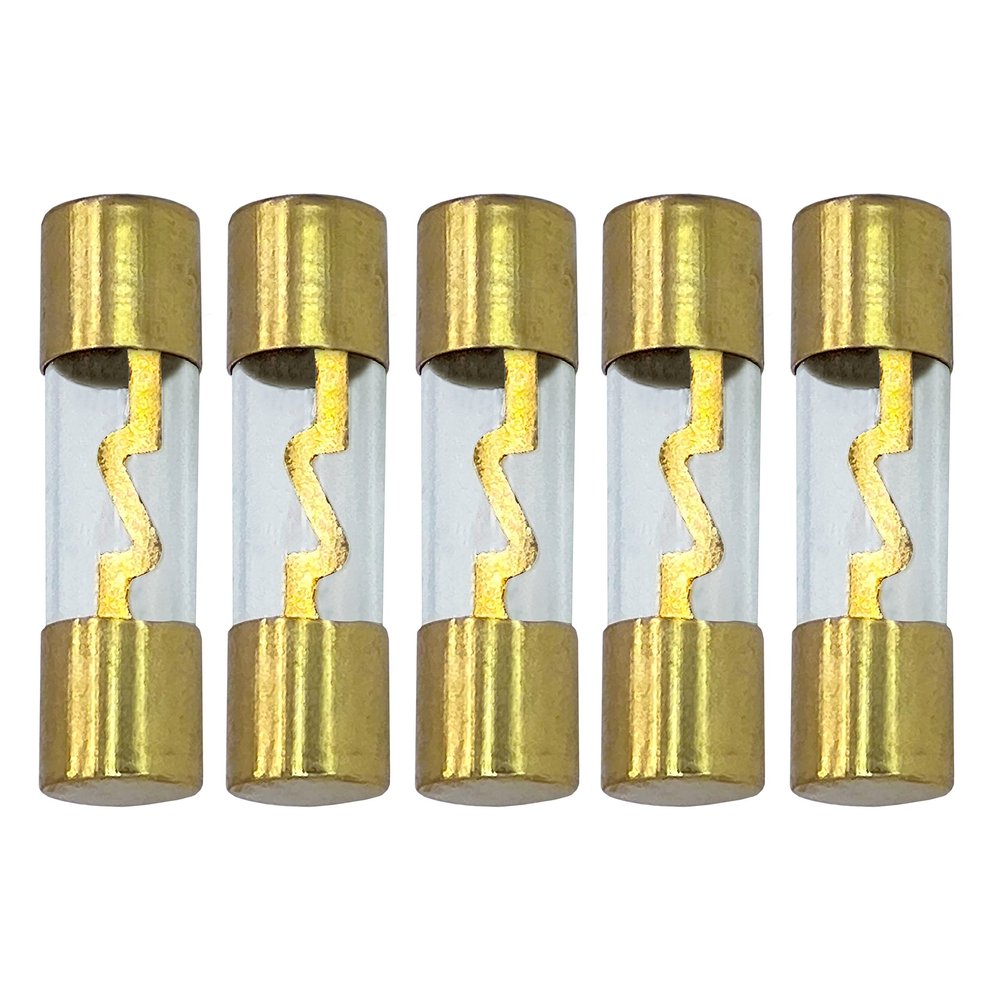 AGU Fuse 30A 30 Amp Gold Glass Inline for Car/Auto/Marine Audio Stereo Amplifier Power Protection (30 Amp)