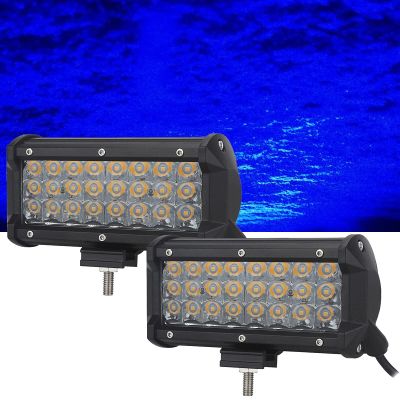 AUXMOTEC Blue Led Driving Work Decoration Neon Light Bar Spot 7" 36W Off-road Pod Fog Lamps 12V 24V Lighting for Truck Car ATV UTV SUV Off-road Bike Motorcycle Tractor 12V 24V