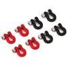 INJORA Metal Bumper D-Ring Tow Hook 4Pcs Mini Tow Hook for 1/24 RC Crawler Car Axial SCX24 Upgrade Parts, 7X10mm view 1