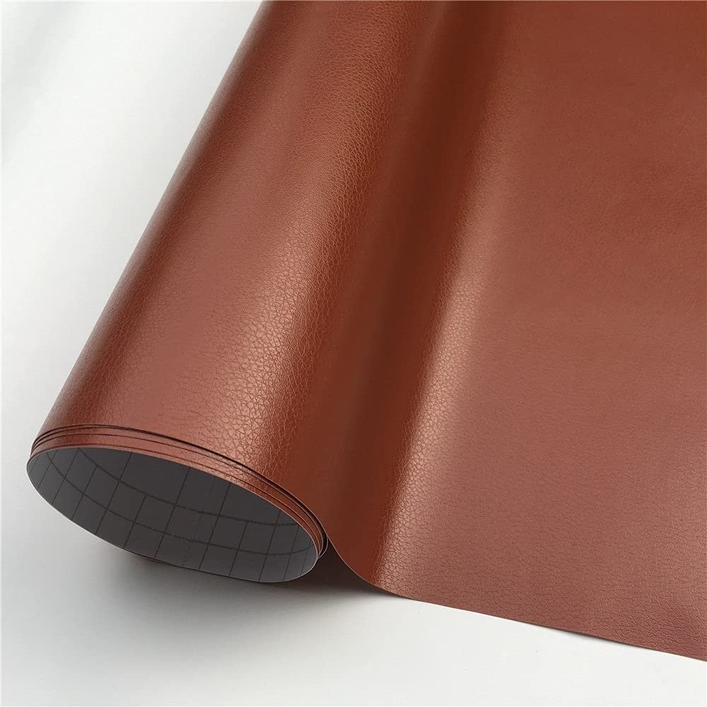 MYLPDZSWZX 1pc Premium Leather Pattern PVC Adhesive Vinyl Film Stickers for Auto Car Body Internal Decoration Vinyl Wrap Car Leather Film Luopan Car Decals Stickers