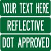 Custom street sign .080 thick 2-sided REFLECTIVE GREEN road sign DOT APPROVED view 2