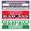 (x3) Certified Bad Ass Technology Consultant with an Attitude Stickers | Funny Occupation Job Career Gift Idea | 3M Vinyl Sticker Decals for laptops, Hard Hats, Windows view 1