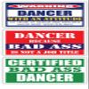 (x3) Certified Bad Ass Dancer with an Attitude Stickers | Funny Occupation Job Career Gift Idea | 3M Vinyl Sticker Decals for laptops, Hard Hats, Windows view 1